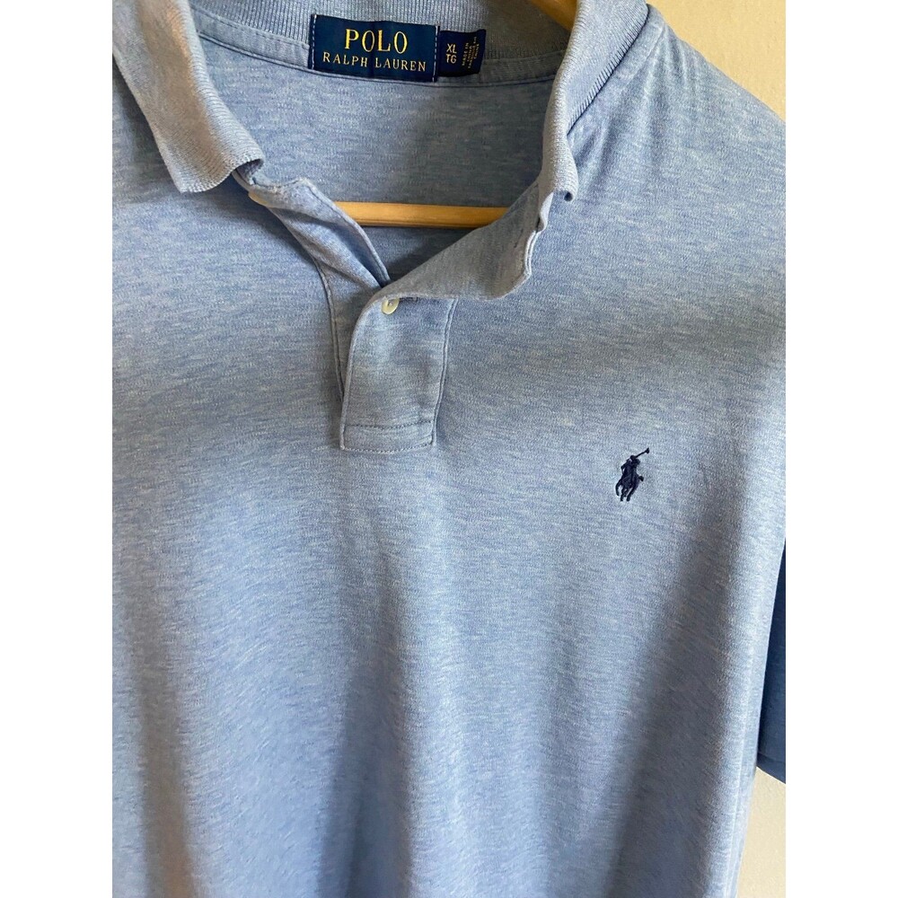 Polo Ralph Lauren Blue Label Men’s Classic Light Blue Casual Polo Shirt, size XL - Picture 7 of 10